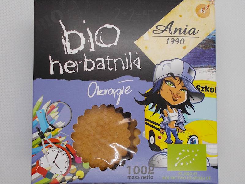 Bio herbatniki okrągłe 100g Ania