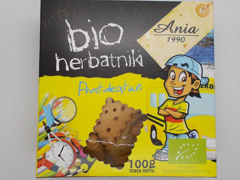 Bio herbatniki prostokątne 100g Ania