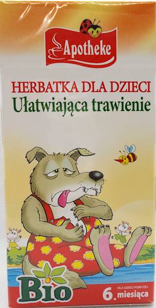 Bio herbatka dla dzieci na trawienie 20 x 1,5g Apo