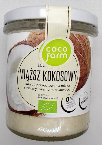 Bio miąższ kokosowy 100% 280g Coco Farm