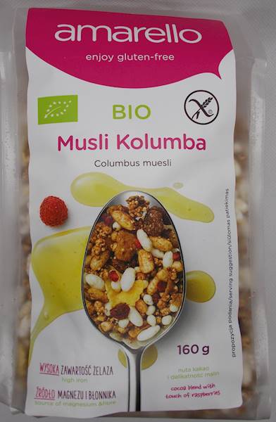 Bio musli Kolumba bezglutenowe 160g Kubara