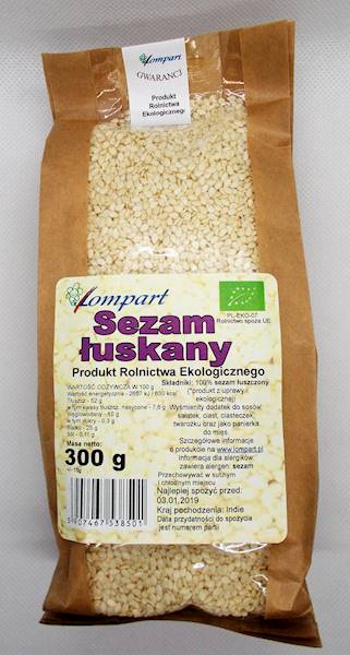 Bio sezam łuskany 300g Lompart
