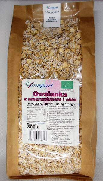 Bio owsianka z amarantusem i chia 300g Lompart
