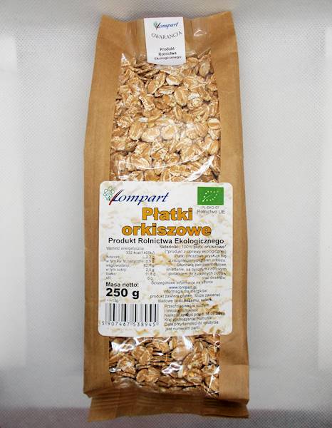 Bio płatki orkiszowe 250g Lompart