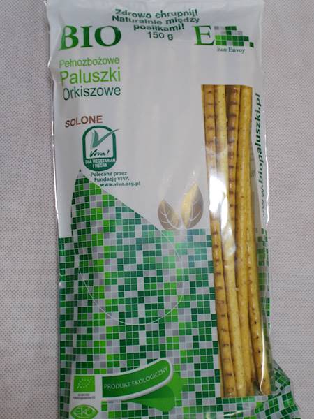 Bio paluszki orkiszowe pełnoziarniste solone 150g