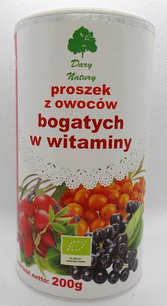 Bio proszek witaminowy (owoc róży, rokitnika, aron