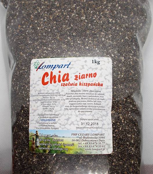 Chia ziarno (szałwia hiszpańska) 1 kg Lompart