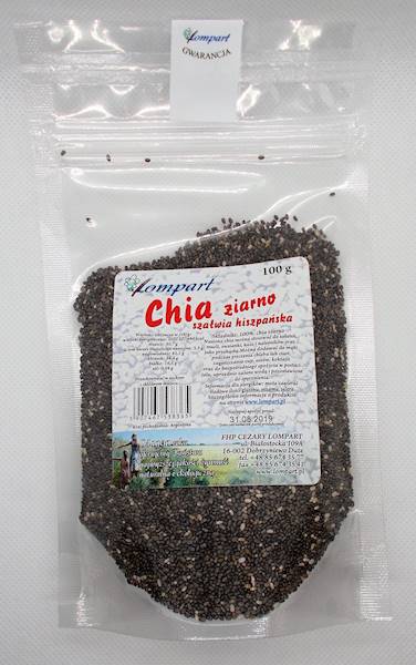 Chia ziarno (szałwia hiszpańska) 100g Lompart