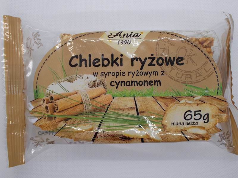 Chlebki ryżowe cynamonowe w syropie ryżowym 65g An