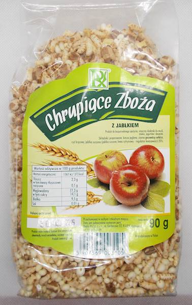 Chrupiące zboża z jabłkiem 90g Radix-Bis