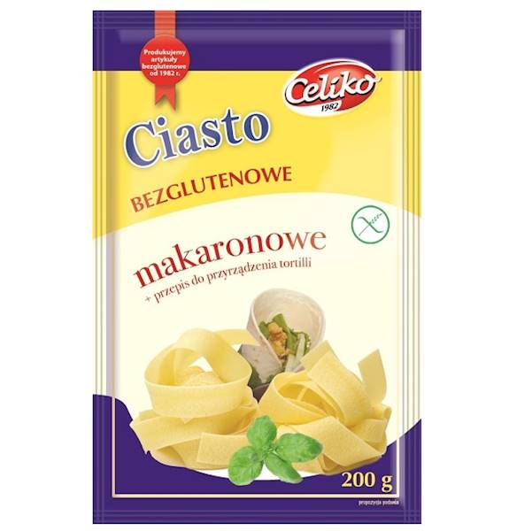 Celiko ciasto makaronowe bezglutenowe 200g - konce