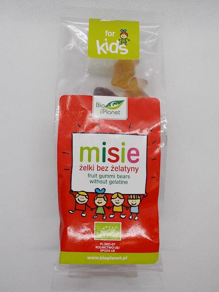 Bio żelki misie bez żelatyny 100g Bio Planet