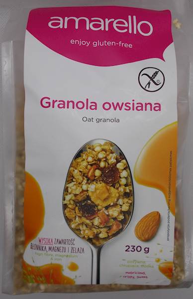 Granola owsiana bezglutenowa 230g Kubara