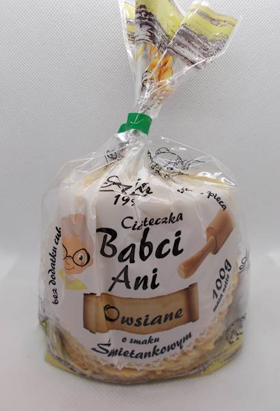 Ciasteczka babci Ani owsiane śmietankowe bez cukru