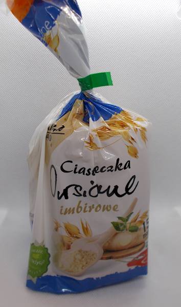 Ciasteczka owsiane imbirowe bez dodatku cukru 150g