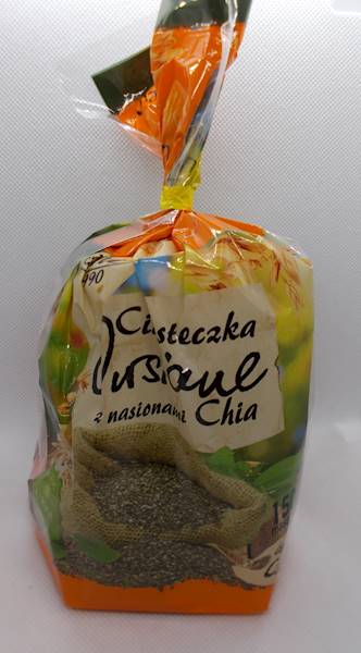 Ciasteczka owsiane z nasionami chia bez dodatku cu