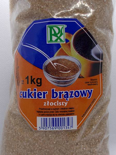 Cukier brązowy złocisty 1 kg (czeski) Radix-Bis