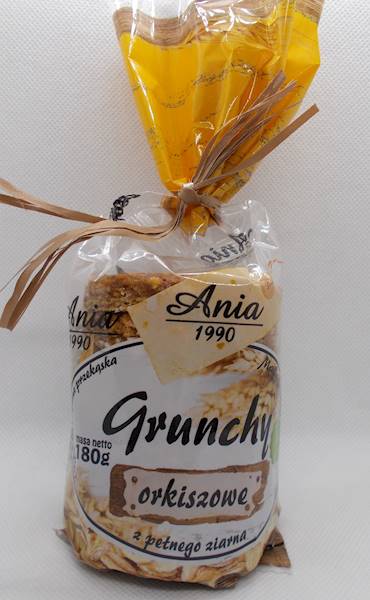 Ciastka crunchy orkiszowe naturalne w syropie ryżo