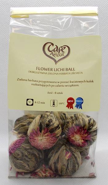 Herbata zielona flower lichi ball 50g Cafe