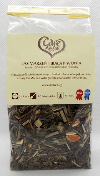Herbata zielona las marzeń i biała piwonia 50g Caf