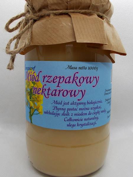 Miód rzepakowy nektarowy 1000g