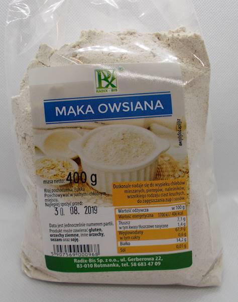 Mąka owsiana 400g Radix-Bis
