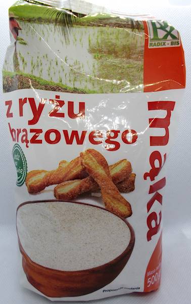 Mąka z ryżu brązowego 500g Radix-Bis