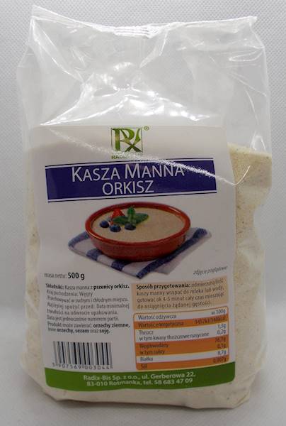 Kaszka manna orkisz 0,5 kg Radix-Bis