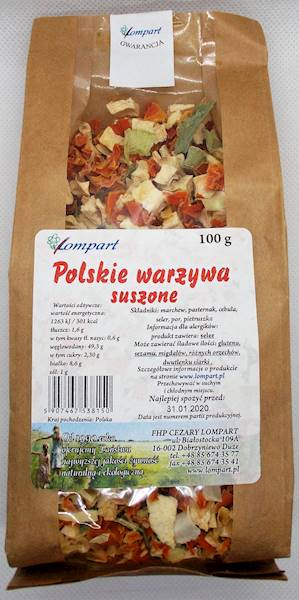 Polskie warzywa suszone 100g Lompart