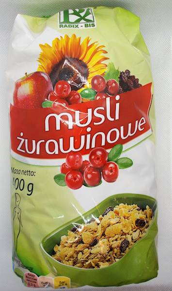 Musli żurawinowe 400g Radix-Bis