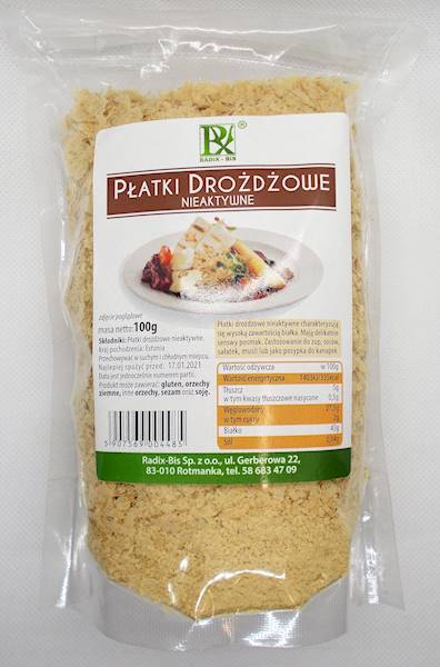 Płatki drożdżowe nieaktywne 100g Radix-Bis