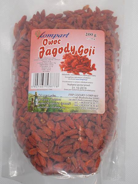 Suszone owoce goji 200g Lompart