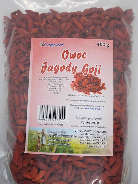 Suszone owoce goji 400g Lompart