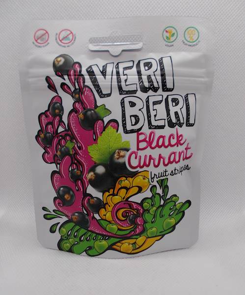 Żelki o smaku czarnej porzeczki bez cukru 50g Veri