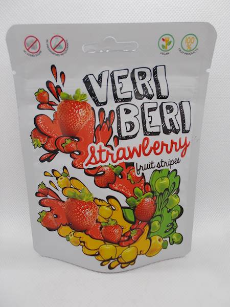 Żelki truskawkowe bez dodatku cukru 50g Veri Beri