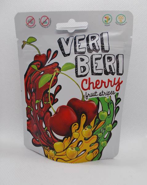 Żelki wiśniowe bez cukru 50g Veri Beri