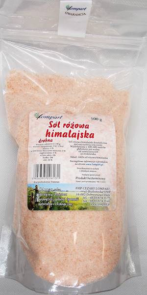 Sól himalajska różowa drobna 500g Lompart