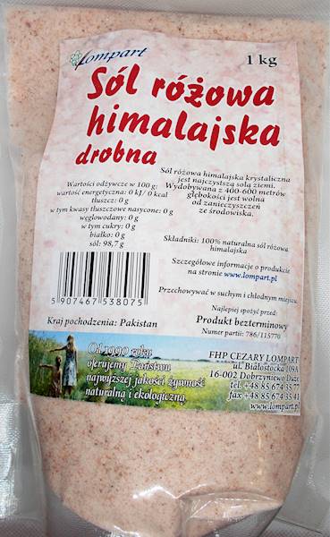 Sól himalajska różowa drobna 1 kg Lompart