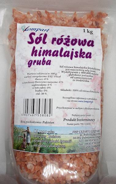 Sól himalajska różowa gruba 1 kg Lompart