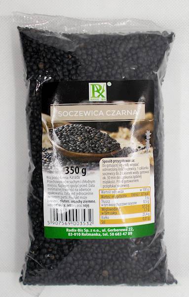 Soczewica czarna350g Radix-Bis
