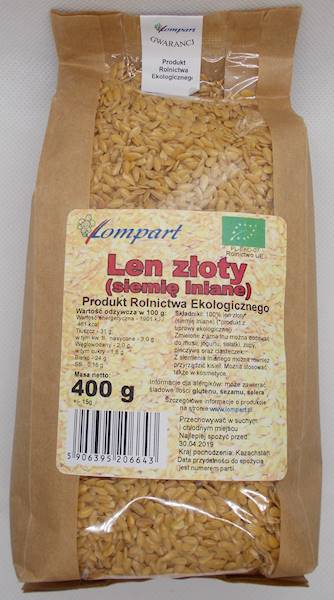 Bio siemię lniane złote 400g Lompart