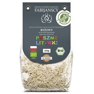 BIO Makaron z ryżu. Literki 250g Fabijańscy