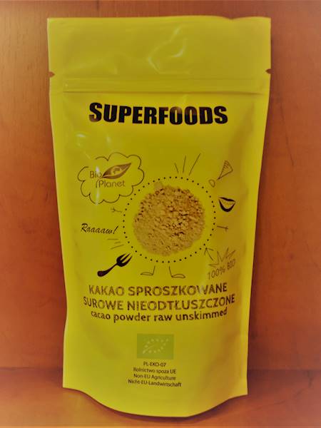Bio kakao sproszkowane surowe nieodtłuszczone 150g