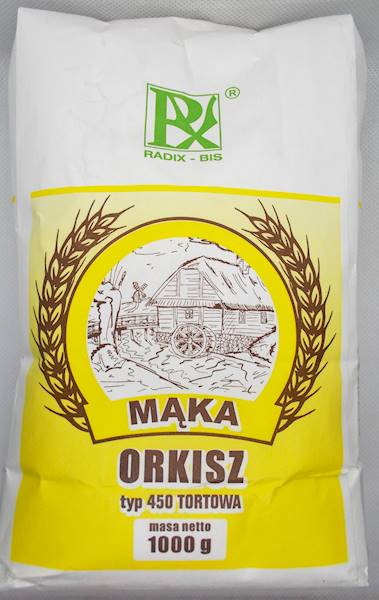 Mąka orkisz 1kg typ 450 tortowa Radix-Bis