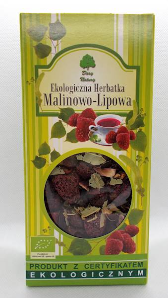 EKO Herbata malinowo-lipowa 80g Dary Natury
