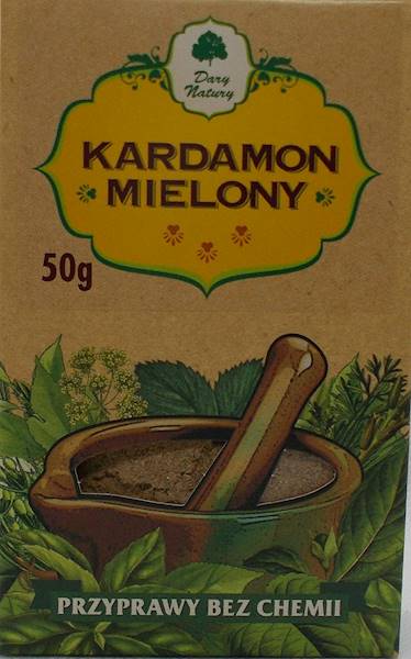 Kardamon mielony (kartonik) 50g Dary Natury