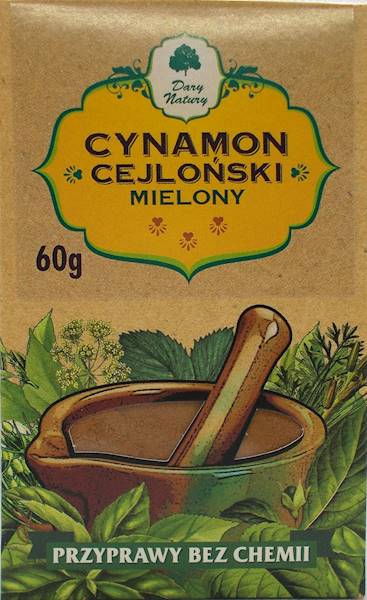 Cynamon Cejloński mielony 60g Dary Natury