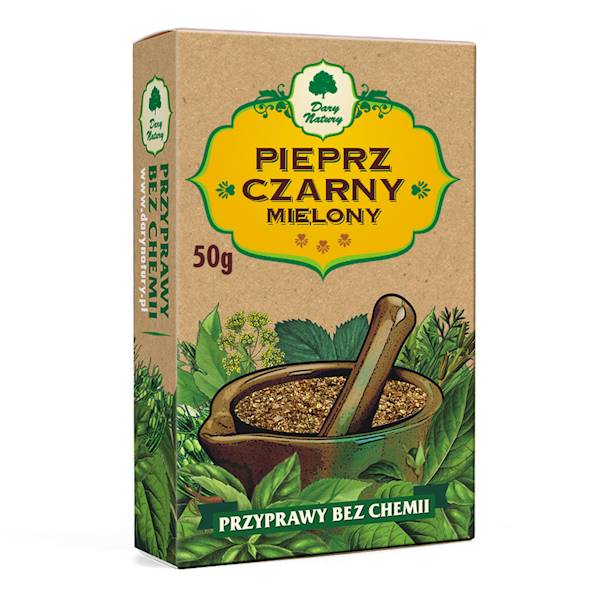 Pieprz czarny mielony 50g Dary Natury