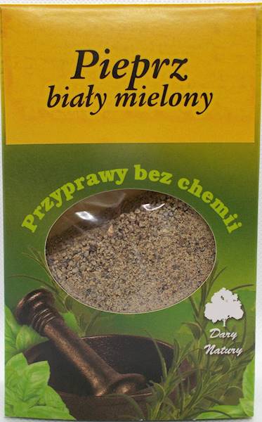 Pieprz biały mielony 50g Dary Natury