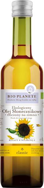 BIO Olej słonecznikowy virgin 500ml BioPlanete
